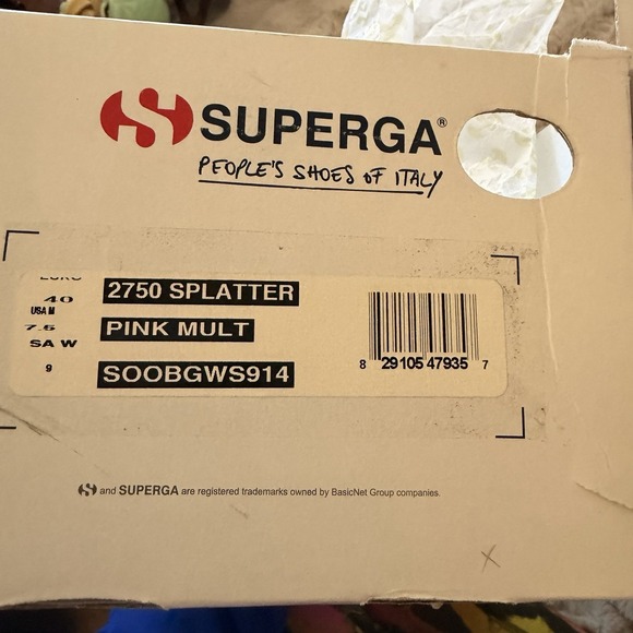 Superga 2750 Splatter Sneakers - White/Pink - Women's 9 / Men's 7.5 (NIB) - Picture 10 of 12